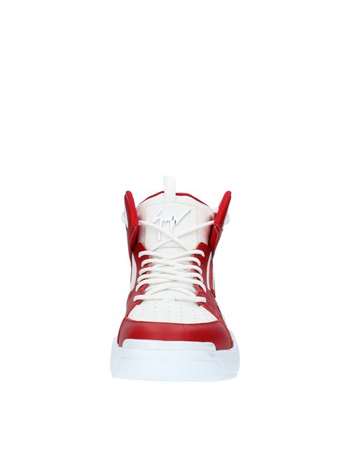 Sneakers alte in pelle GIUSEPPE ZANOTTI | TALON SCBIANCO-ROSSO